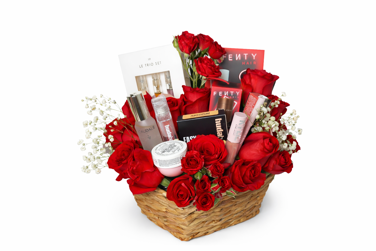 Flowers And Makeup Basket